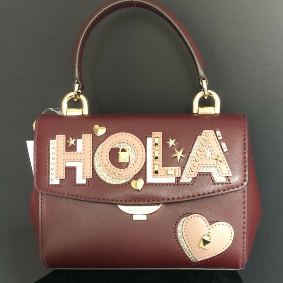 NWT Michael Kors XS Oxblood Crossbody Hola Handbag - Picture 1 of 1